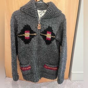 100% Wool Vintage Cowichan sweater from Vancouver BC. Sitka brand
